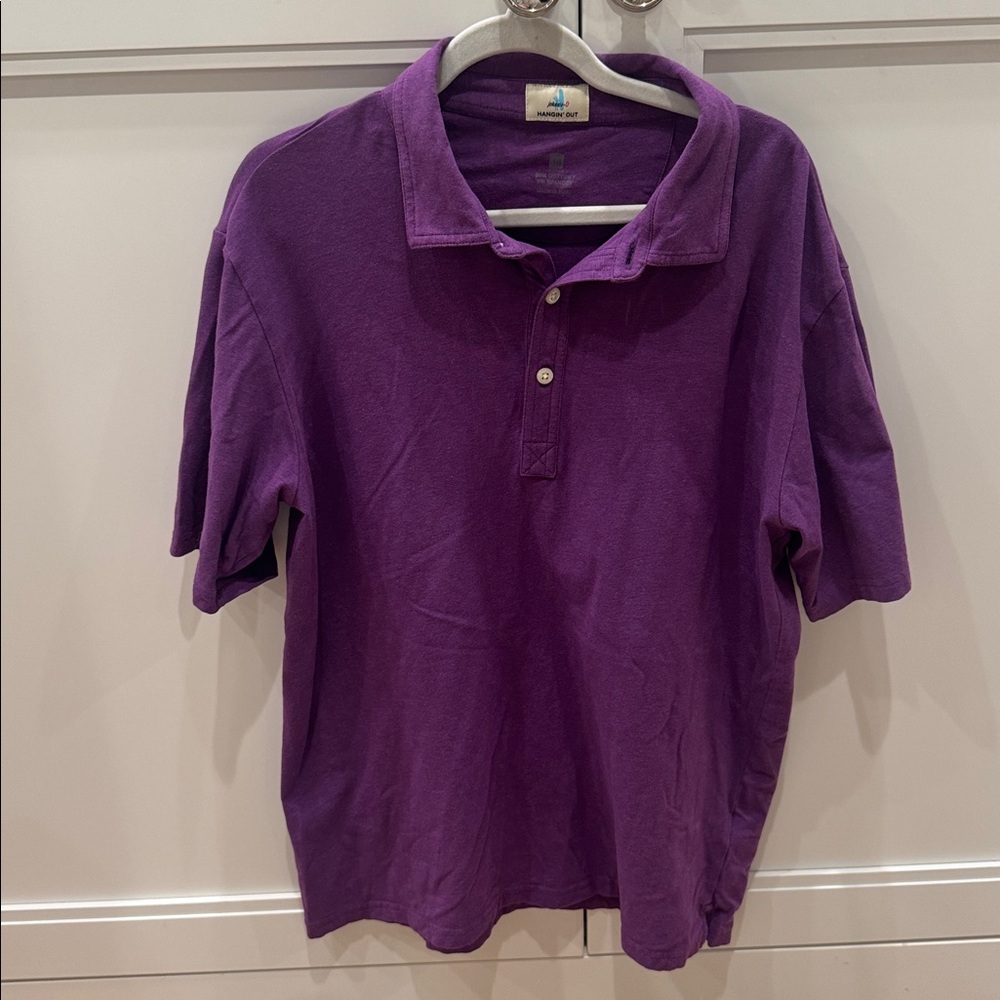 johnnie-O Boys Purple Hanging Out Polo Size 16, Very Good Condition
